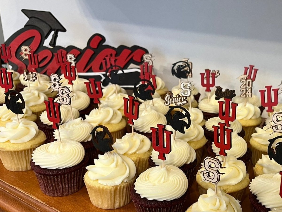 Senior Cupcake Toppers - Legacy Images - Cake Decorating Supplies - cake topper graduation party laser engraved