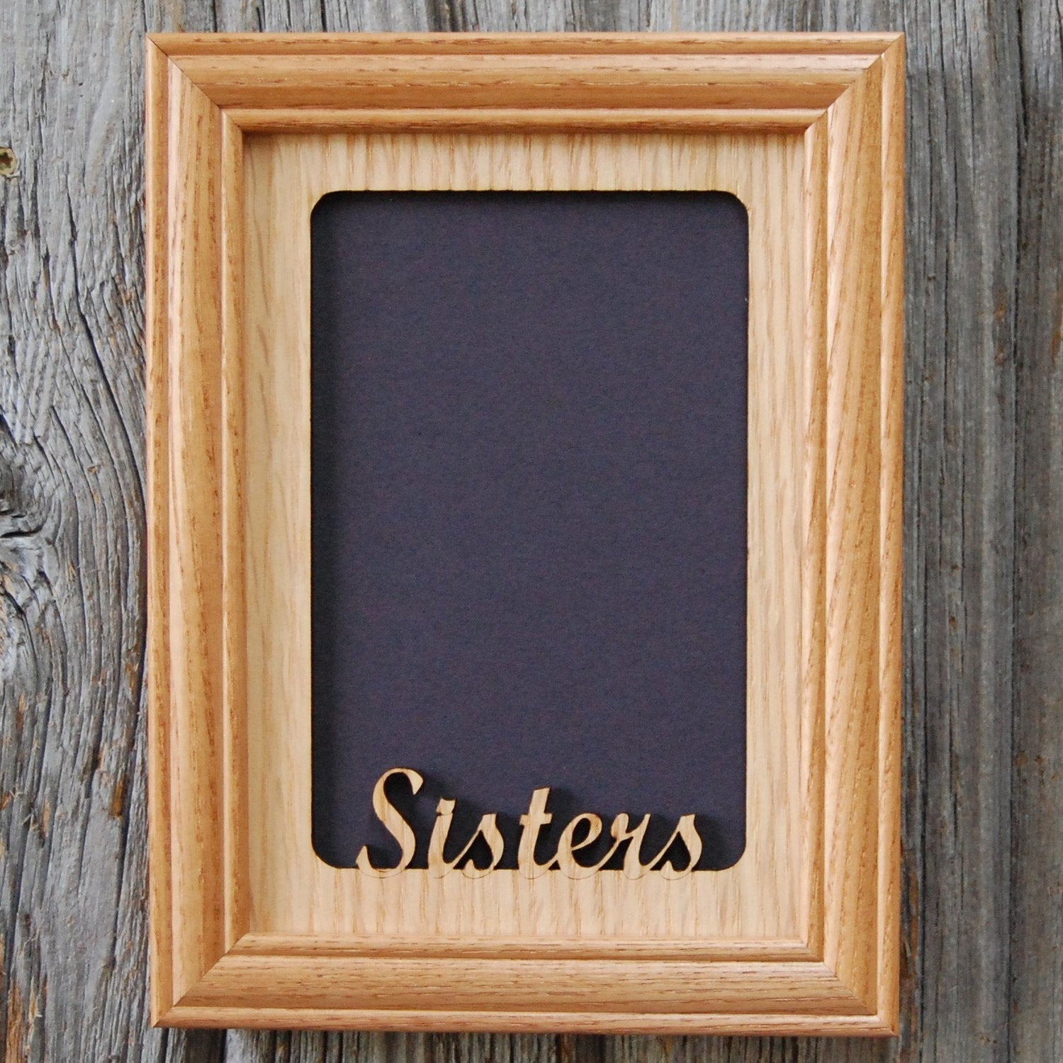 Sisters Picture Frame - 5x7 Frame Hold 4x6 Photo - 5x7 Sisters Picture Frame, Picture Frame, home decor, laser engraved - Legacy Images - Legacy Images - Picture Frames