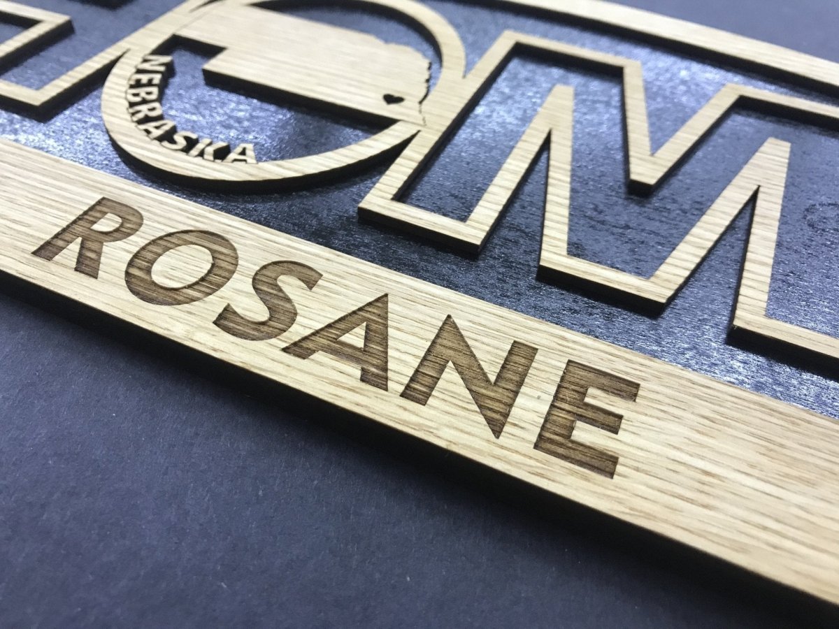 State Home Sign Décor - Legacy Images - Decor - sign state travel laser engraved