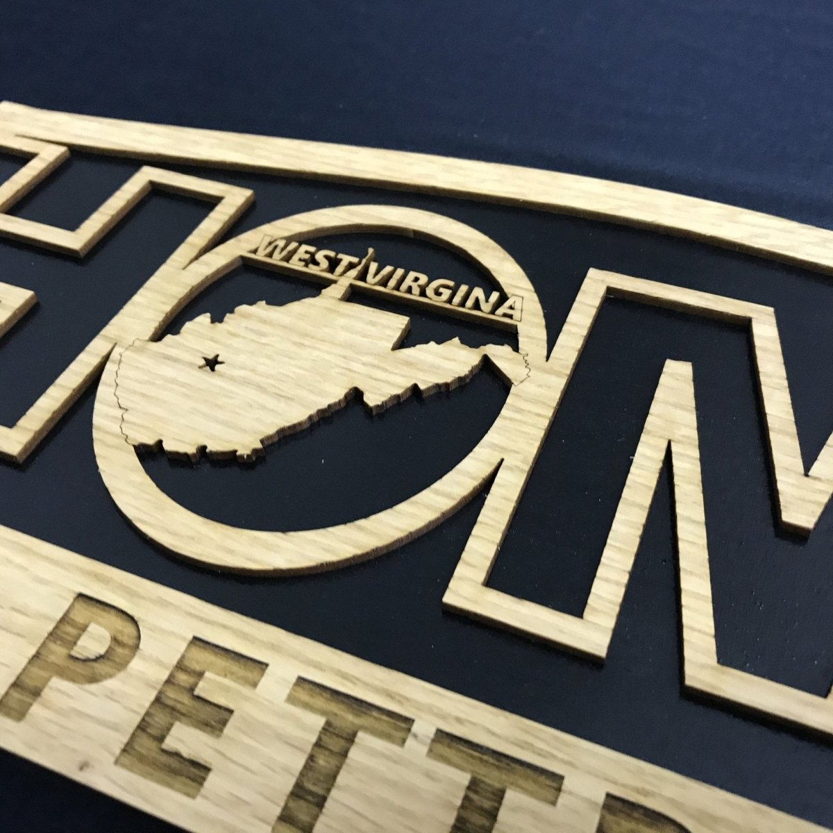 State Home Sign Décor - Legacy Images - Decor - sign state travel laser engraved