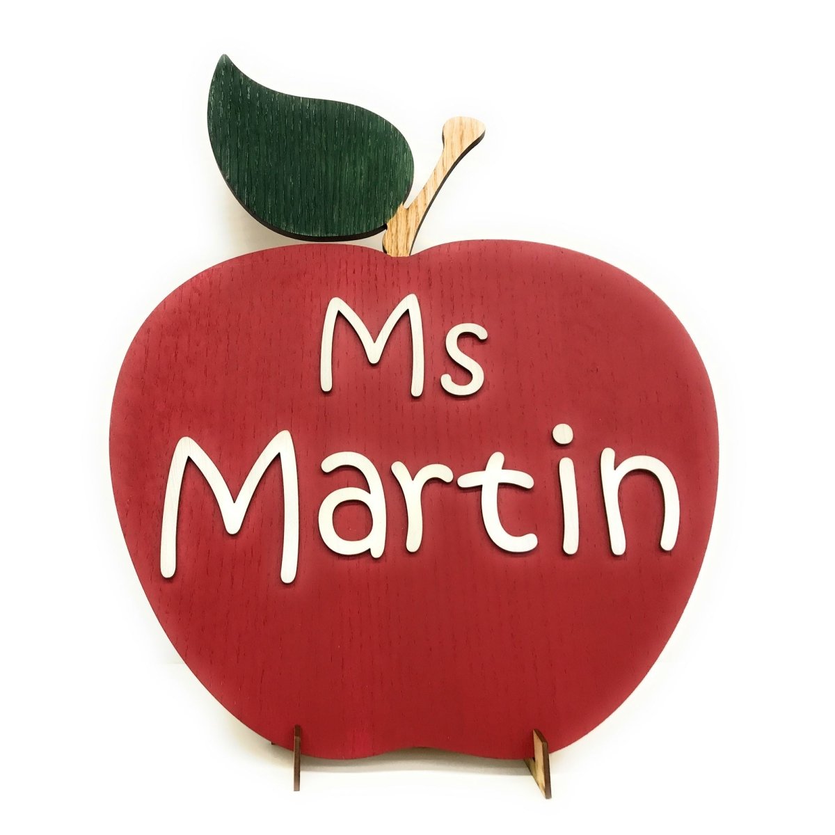 Teacher Apple Sign Personalized with Name - Legacy Images - Signs - name occupations school laser engraved