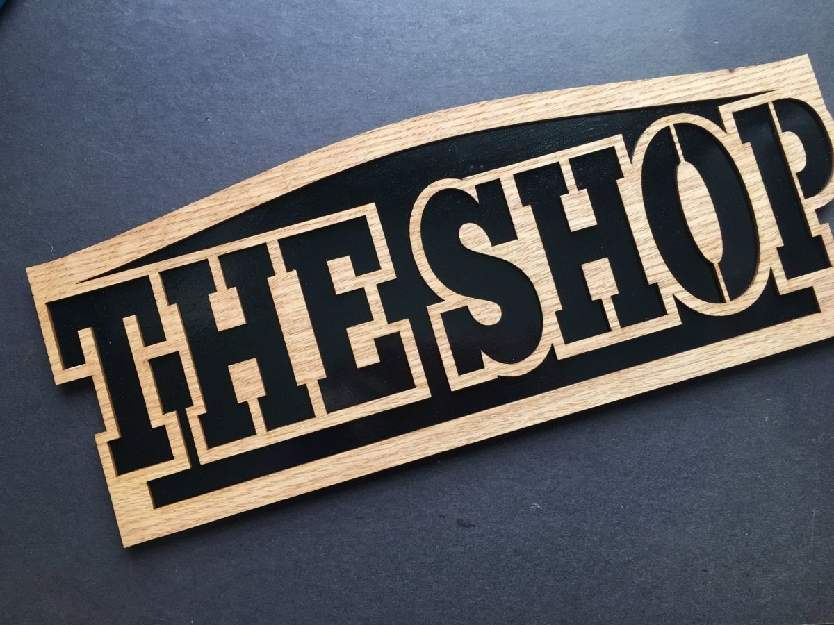The Shop Sign Décor - Legacy Images - Novelty Signs - sign the shop laser engraved