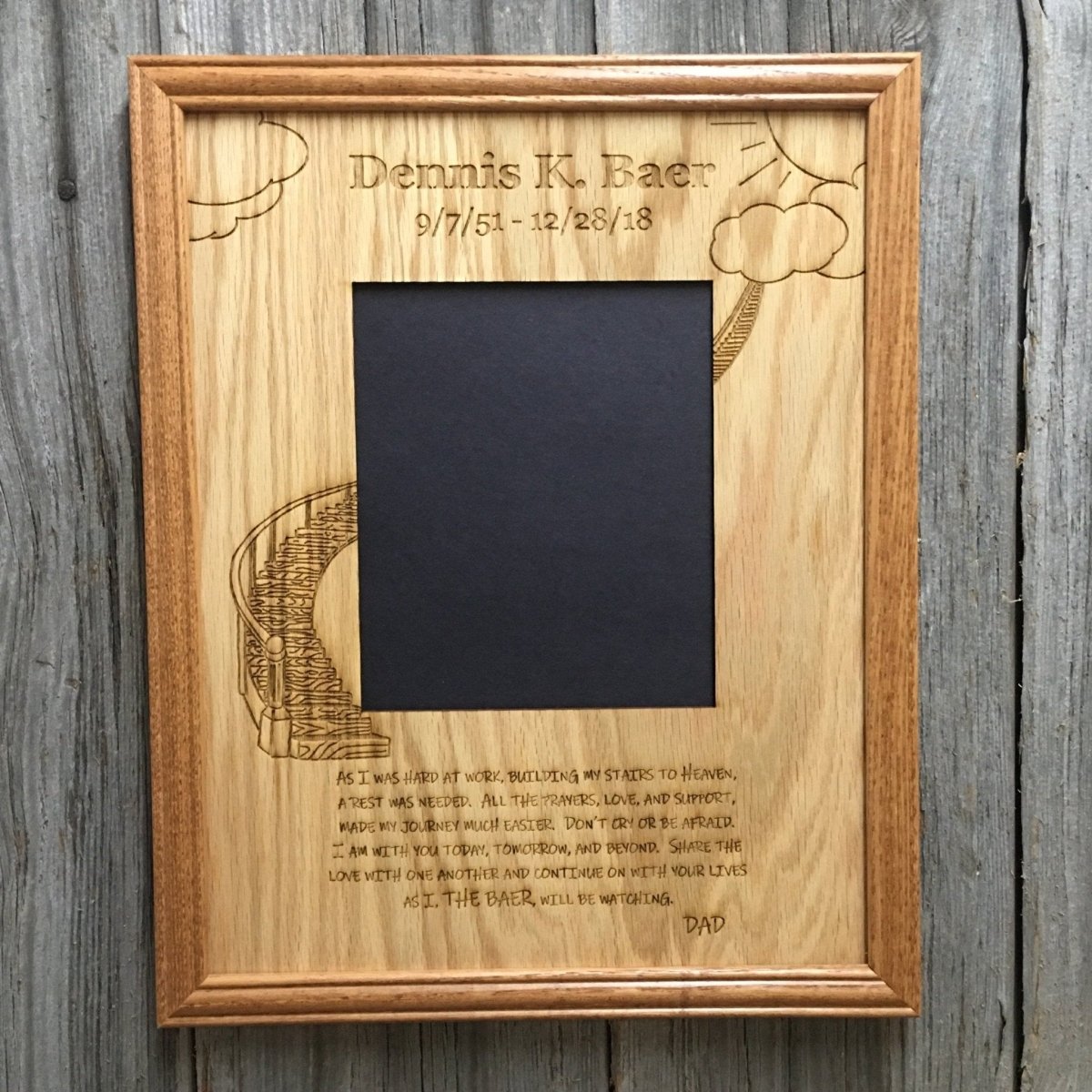 Your Personalized Frame - Legacy Images - Picture Frames - 11x14 Picture Frame 12x16 picture frame 16x20 picture frame laser engraved
