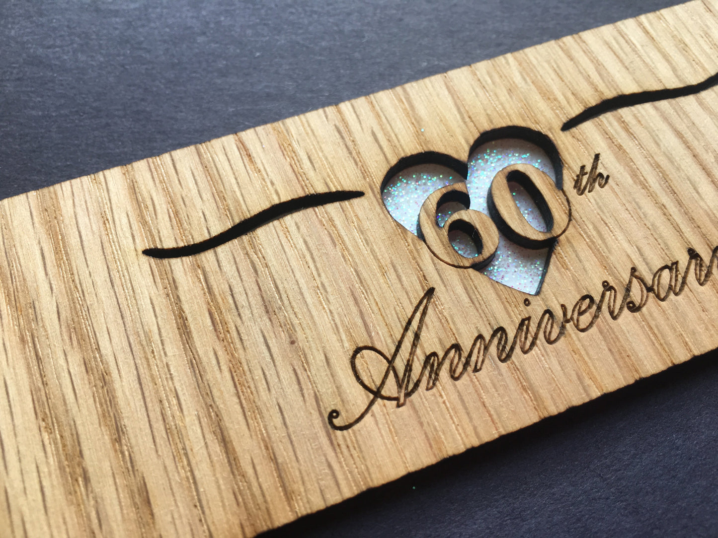 60th Anniversary Photo Frame, Picture Frame, home decor, laser engraved - Legacy Images