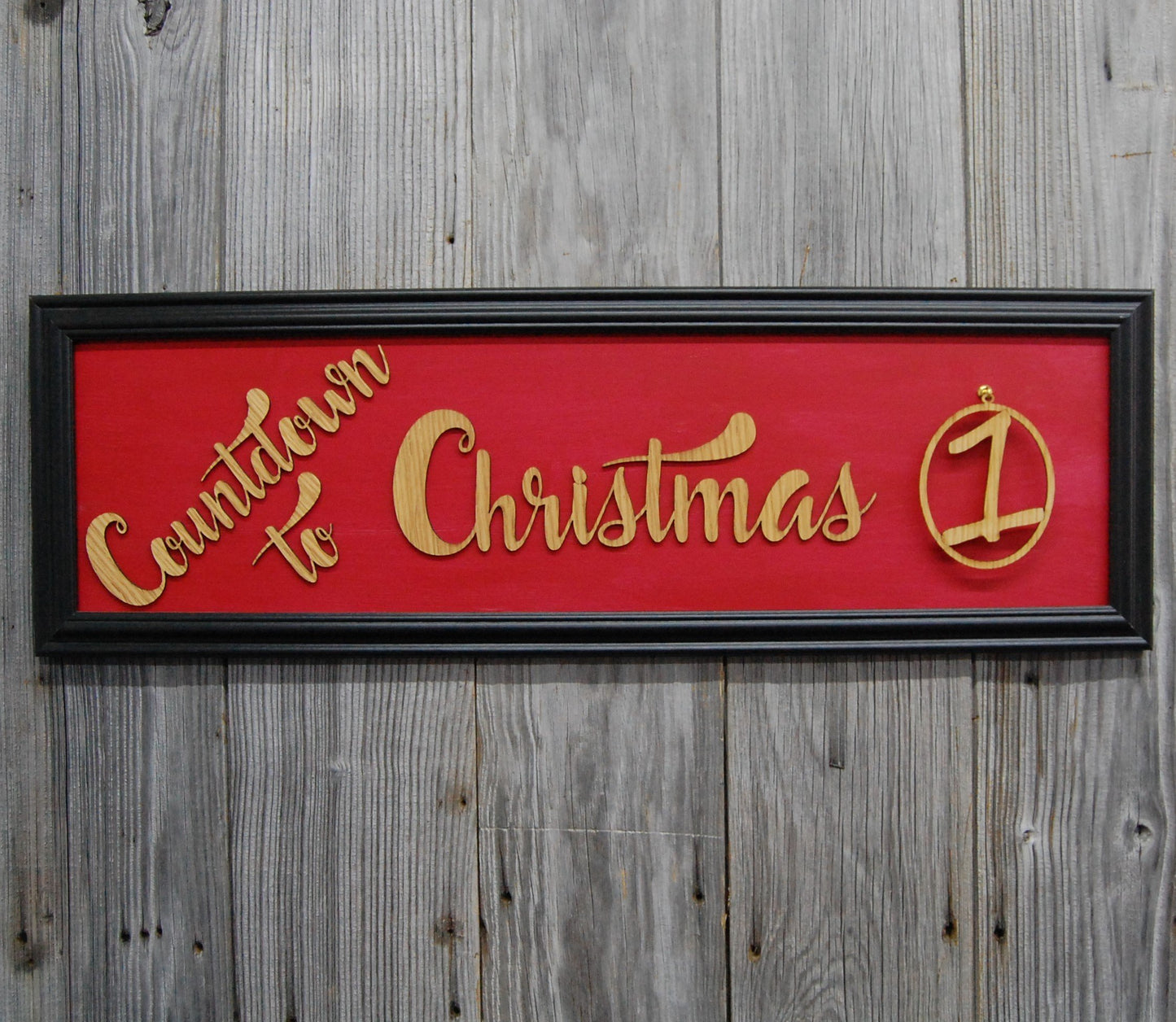 Countdown to Christmas Wall Decor Sign Advent Calendar