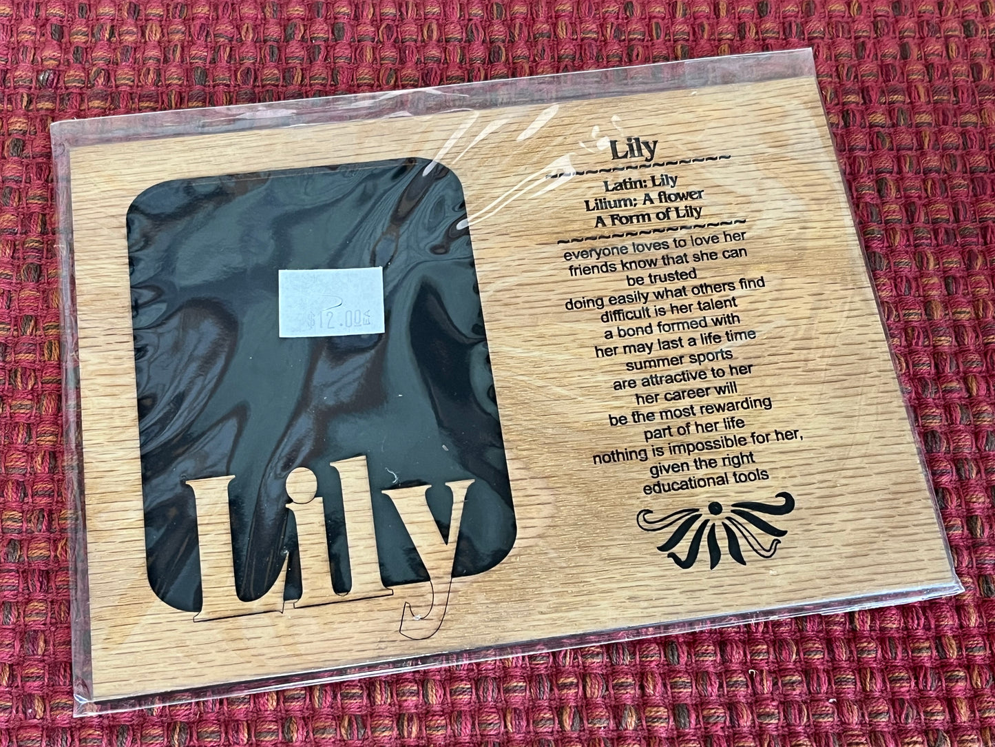DISCONTINUED 5x7 Profile Name Meaning Picture Frame - Matte Only - Girl Names L-Z