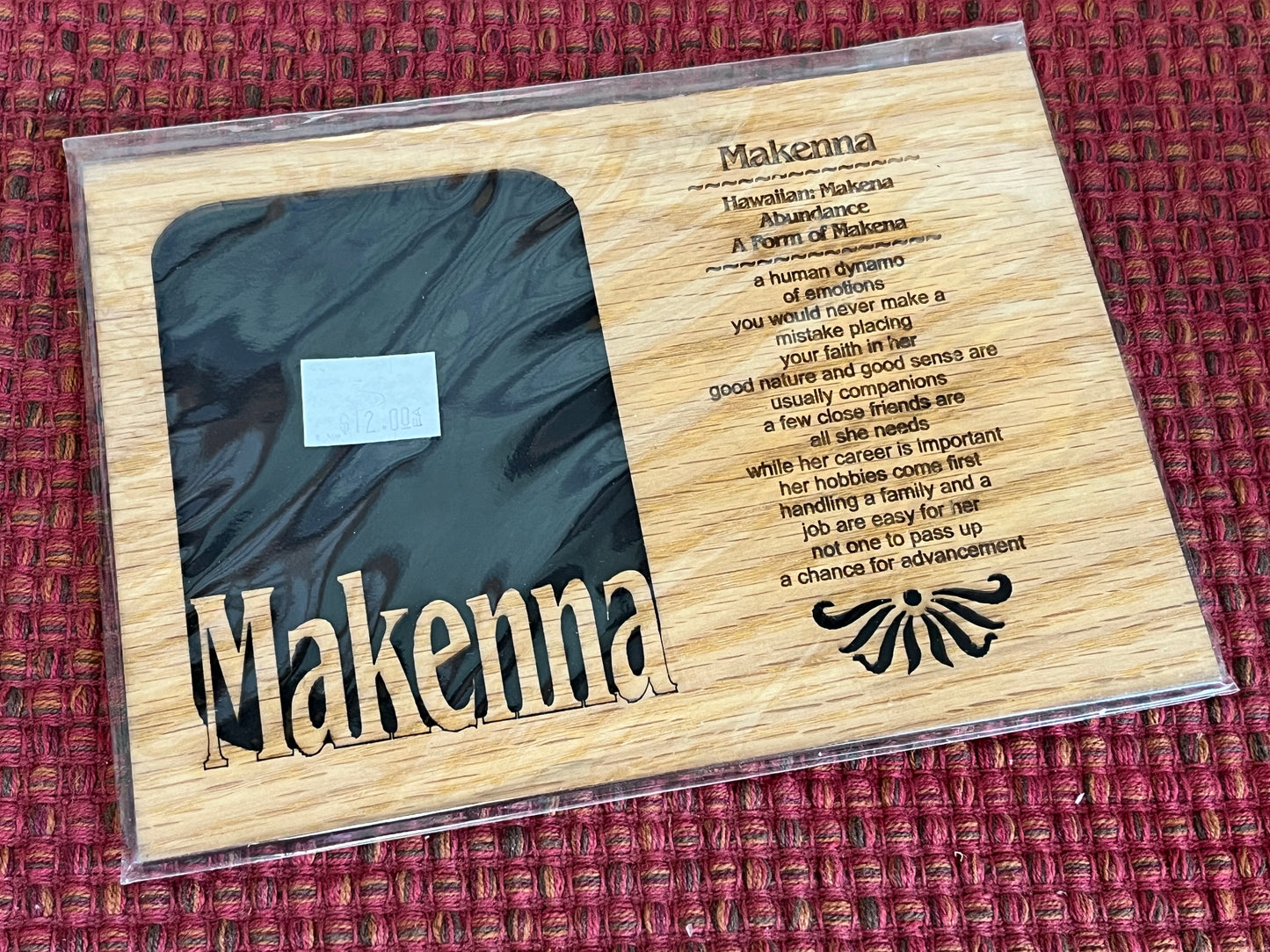 DISCONTINUED 5x7 Profile Name Meaning Picture Frame - Matte Only - Girl Names L-Z