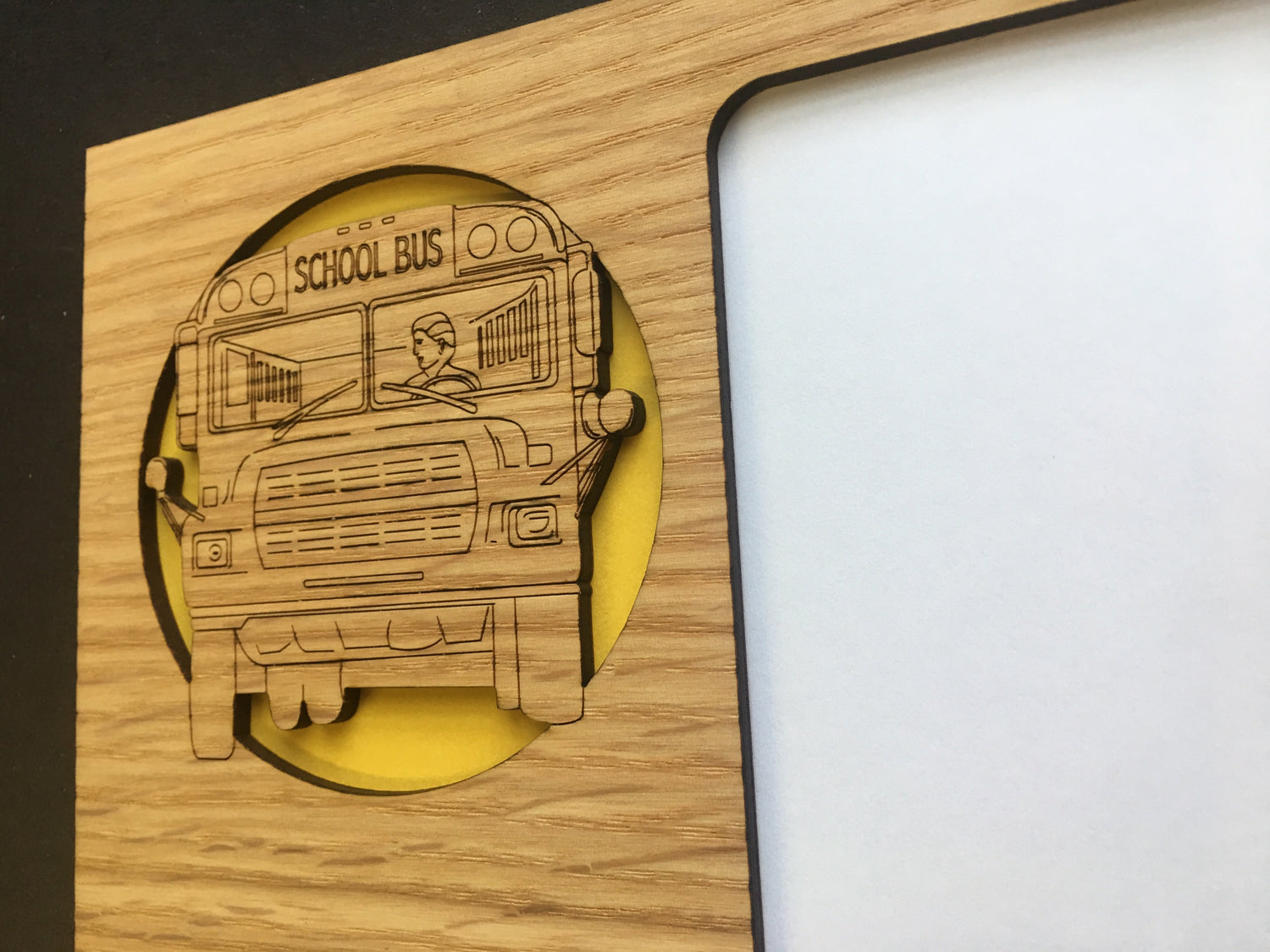5x7 School Bus Picture Frame, Picture Frame, home decor, laser engraved - Legacy Images