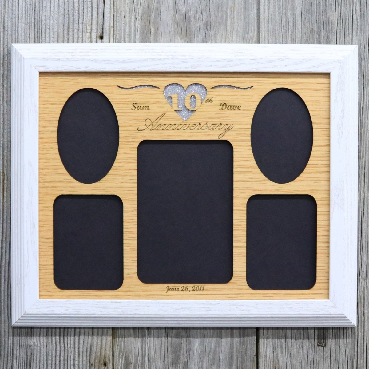 10th Anniversary Picture Frame - Legacy Images - Picture Frames - 10th anniversary 11x14 Picture Frame 5x7 picture frame laser engraved