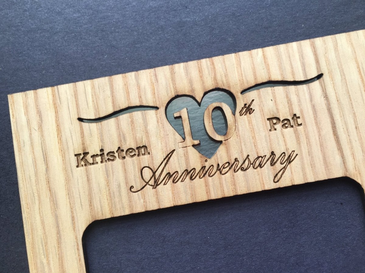 10th Anniversary Picture Frame - Legacy Images - Picture Frames - 10th anniversary 11x14 Picture Frame 5x7 picture frame laser engraved
