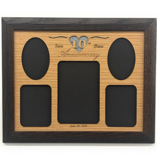 10th Anniversary Picture Frame - Legacy Images - Picture Frames - 10th anniversary 11x14 Picture Frame 5x7 picture frame laser engraved