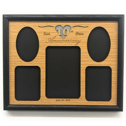10th Anniversary Picture Frame - Legacy Images - Picture Frames - 10th anniversary 11x14 Picture Frame 5x7 picture frame laser engraved