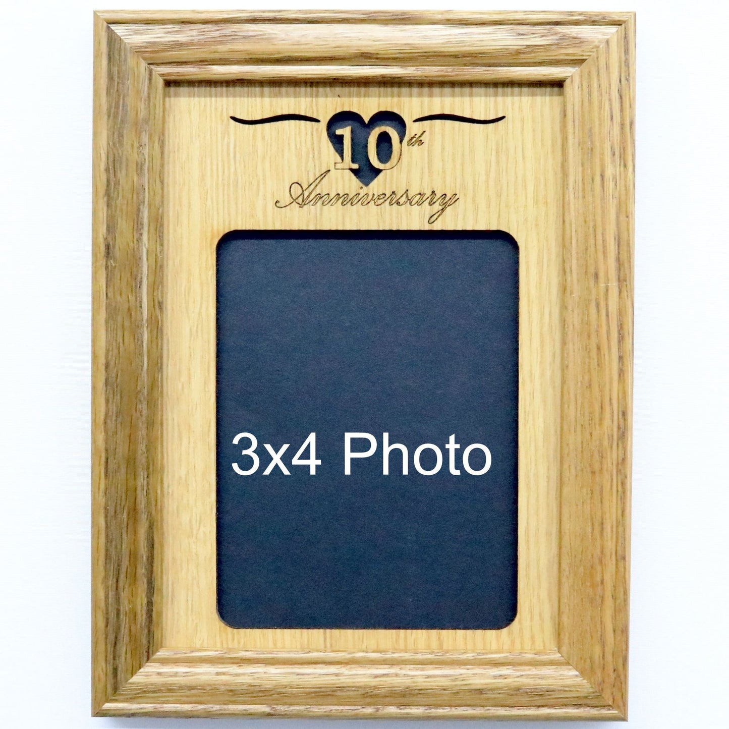 10th Anniversary Picture Frame - 10th Anniversary Picture Frame - 5x7 10th Anniversary Picture Frame holds a 3x4 Photo and can be personalized with your names. - Legacy Images - Picture Frames - Legacy Images - Picture Frames