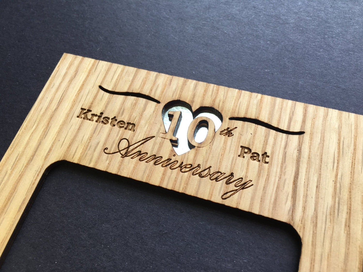 10th Anniversary Picture Frame - 10th Anniversary Picture Frame - 10th Anniversary Picture Frame, Picture Frame, home decor, laser engraved - Legacy Images - Legacy Images - Picture Frames - Legacy Images - Picture Frames