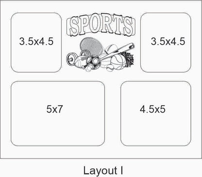 11x14 Layout I with 4 photo openings of various size - Legacy Images - Picture Frames