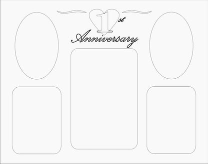1st Anniversary Picture Frame - Legacy Images - Picture Frames - 11x14 Picture Frame 1st anniversary 5x7 picture frame laser engraved