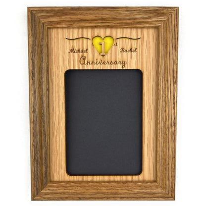 1st Anniversary Picture Frame - Legacy Images - Picture Frames - 11x14 Picture Frame 1st anniversary 5x7 picture frame laser engraved