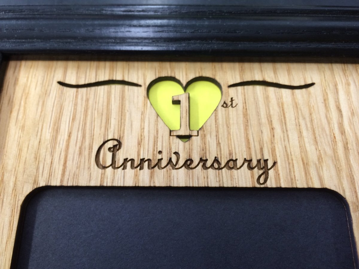 1st Anniversary Picture Frame - Legacy Images - Picture Frames - 11x14 Picture Frame 1st anniversary 5x7 picture frame laser engraved