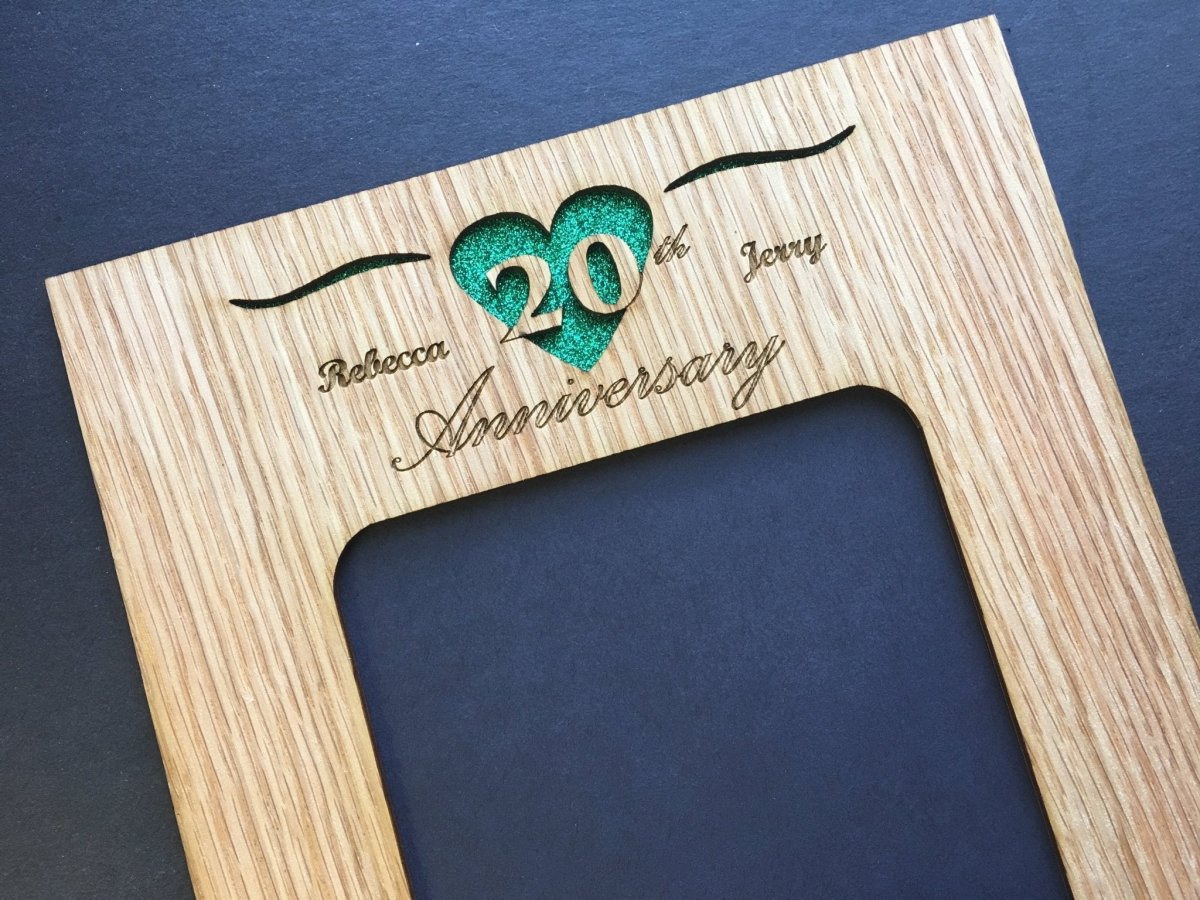 20th Anniversary Picture Frame - Legacy Images - Picture Frames - 11x14 Picture Frame 20th anniversary 5x7 picture frame laser engraved