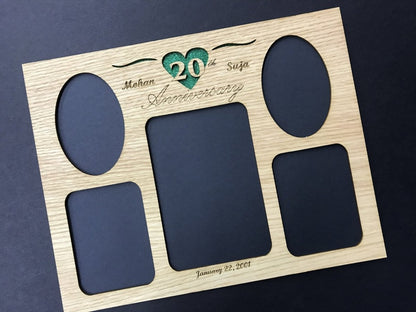20th Anniversary Picture Frame - Legacy Images - Picture Frames - 11x14 Picture Frame 20th anniversary 5x7 picture frame laser engraved