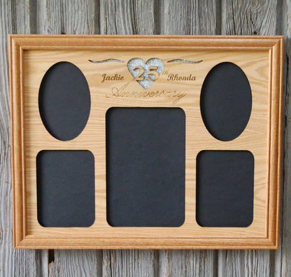 25th Anniversary Picture Frame - Legacy Images - Picture Frames - 11x14 Picture Frame 25th anniversary 5x7 picture frame laser engraved