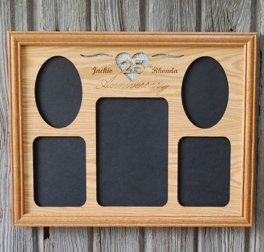 25th Anniversary Picture Frame - Legacy Images - Picture Frames - 11x14 Picture Frame 25th anniversary 5x7 picture frame laser engraved