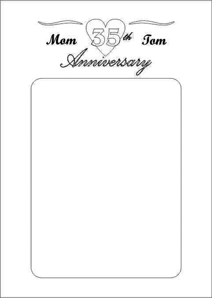 35th Anniversary Picture Frame - Legacy Images - Picture Frames - 11x14 Picture Frame 5x7 picture frame 8x10 picture frame laser engraved