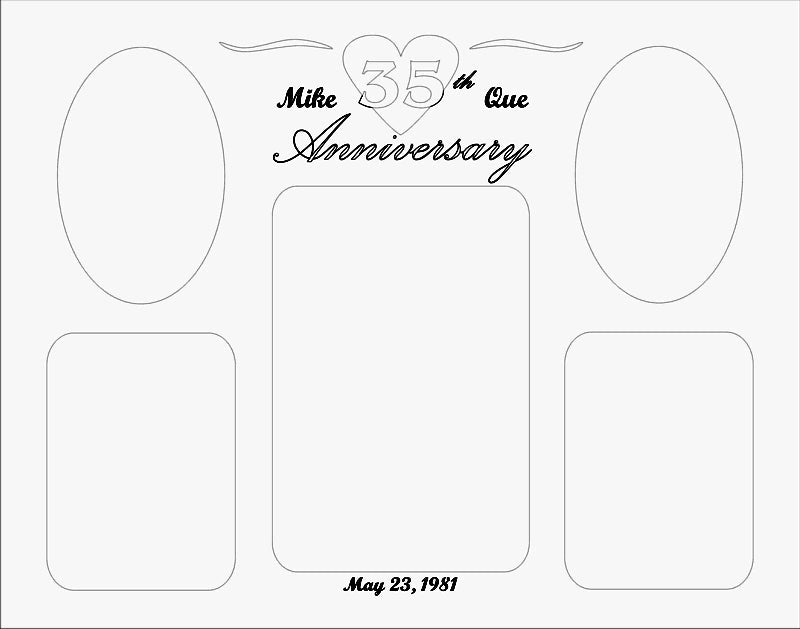 35th Anniversary Picture Frame - Legacy Images - Picture Frames - 11x14 Picture Frame 5x7 picture frame 8x10 picture frame laser engraved