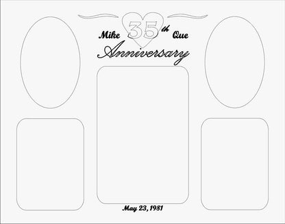 35th Anniversary Picture Frame - Legacy Images - Picture Frames - 11x14 Picture Frame 5x7 picture frame 8x10 picture frame laser engraved