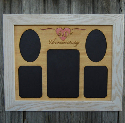 40th Anniversary Picture Frame - Legacy Images - Picture Frames - 11x14 Picture Frame 40th Anniversary 5x7 picture frame laser engraved