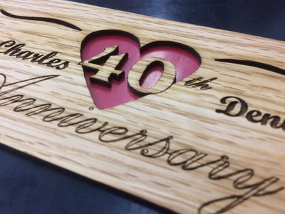 40th Anniversary Picture Frame - Legacy Images - Picture Frames - 11x14 Picture Frame 40th Anniversary 5x7 picture frame laser engraved