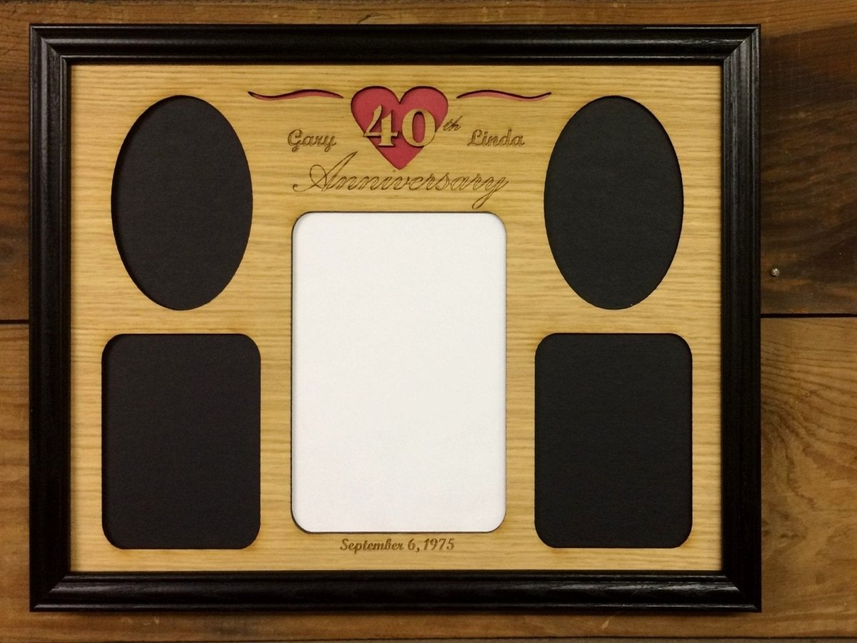 40th Anniversary Picture Frame - Legacy Images - Picture Frames - 11x14 Picture Frame 40th Anniversary 5x7 picture frame laser engraved