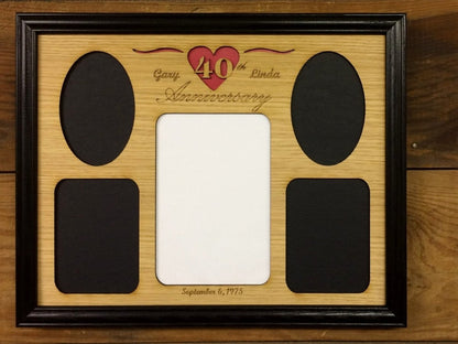 40th Anniversary Picture Frame - Legacy Images - Picture Frames - 11x14 Picture Frame 40th Anniversary 5x7 picture frame laser engraved