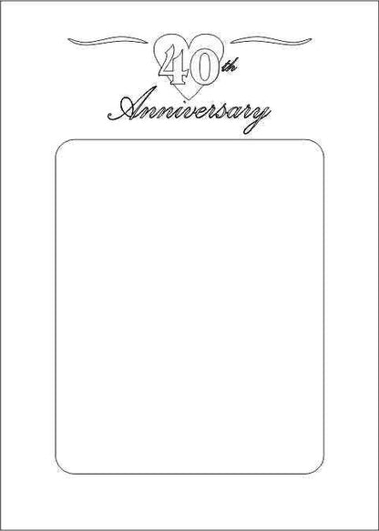 40th Anniversary Picture Frame - Legacy Images - Picture Frames - 11x14 Picture Frame 40th Anniversary 5x7 picture frame laser engraved
