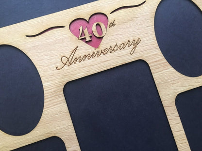 40th Anniversary Picture Frame - Legacy Images - Picture Frames - 11x14 Picture Frame 40th Anniversary 5x7 picture frame laser engraved