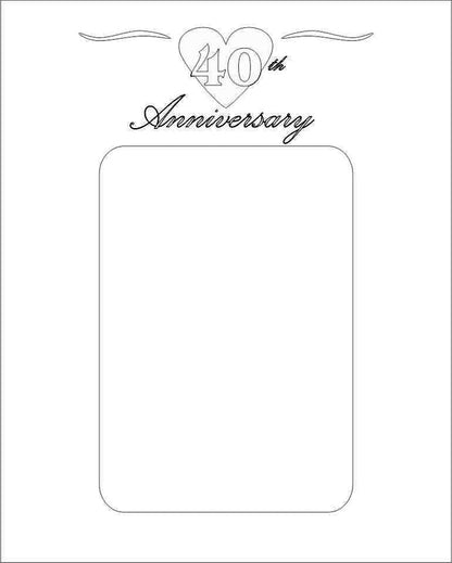 40th Anniversary Picture Frame - Legacy Images - Picture Frames - 11x14 Picture Frame 40th Anniversary 5x7 picture frame laser engraved