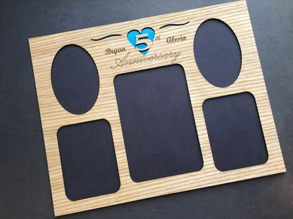 5th Anniversary Picture Frame - Legacy Images - Picture Frames - 11x14 Picture Frame 5th Anniversary 5x7 picture frame laser engraved