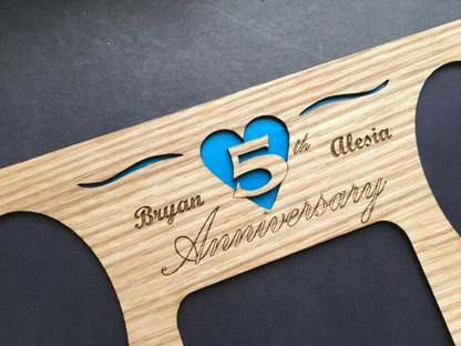 5th Anniversary Picture Frame - Legacy Images - Picture Frames - 11x14 Picture Frame 5th Anniversary 5x7 picture frame laser engraved