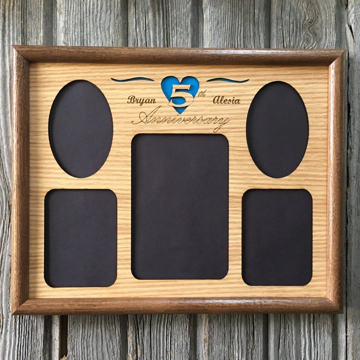 5th Anniversary Picture Frame - Legacy Images - Picture Frames - 11x14 Picture Frame 5th Anniversary 5x7 picture frame laser engraved