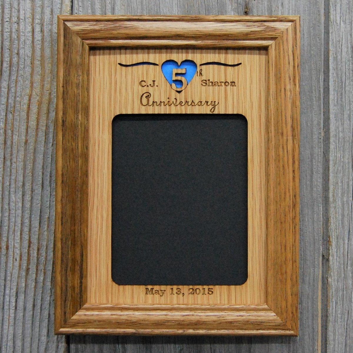 5th Anniversary Picture Frame - Legacy Images - Picture Frames - 11x14 Picture Frame 5th Anniversary 5x7 picture frame laser engraved