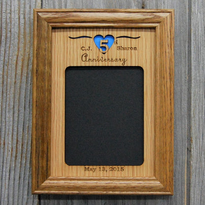 5th Anniversary Picture Frame - Legacy Images - Picture Frames - 11x14 Picture Frame 5th Anniversary 5x7 picture frame laser engraved