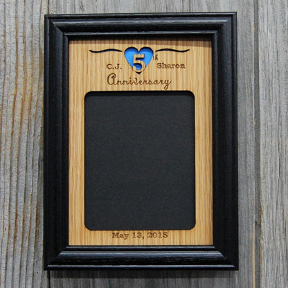 5th Anniversary Picture Frame - Legacy Images - Picture Frames - 11x14 Picture Frame 5th Anniversary 5x7 picture frame laser engraved
