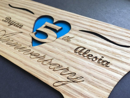 5th Anniversary Picture Frame - Legacy Images - Picture Frames - 11x14 Picture Frame 5th Anniversary 5x7 picture frame laser engraved