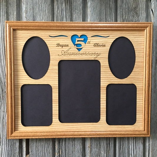 5th Anniversary Picture Frame - Legacy Images - Picture Frames - 11x14 Picture Frame 5th Anniversary 5x7 picture frame laser engraved