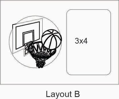5x7 Layout B with 3x4 vertical photo opening - Legacy Images - Picture Frames