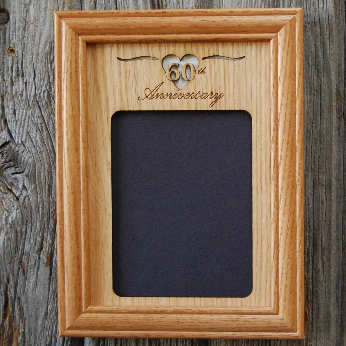 60th Anniversary Photo Frame - Legacy Images - Picture Frames - 11x14 Picture Frame 5x7 picture frame 60th Anniversary laser engraved