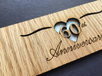 60th Anniversary Photo Frame - Legacy Images - Picture Frames - 11x14 Picture Frame 5x7 picture frame 60th Anniversary laser engraved