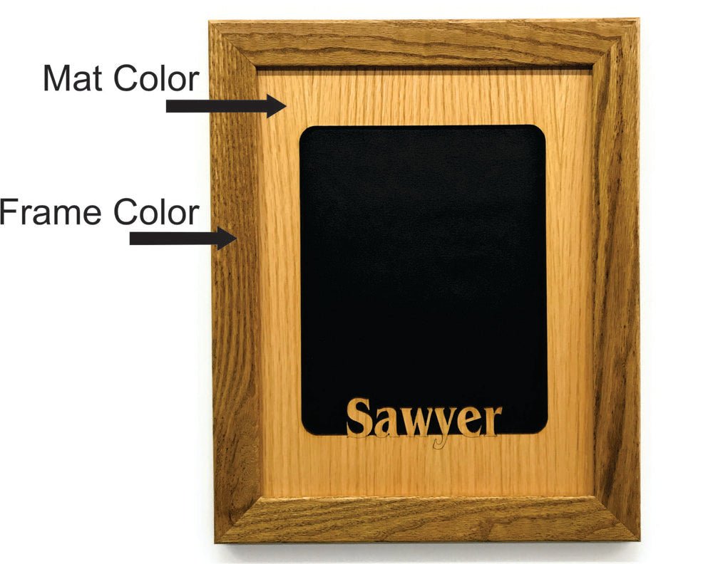 Placement for frame and mat color options.