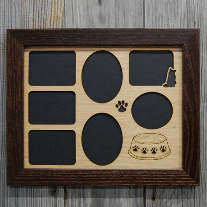 Cat Bowl & Paws Picture Frame