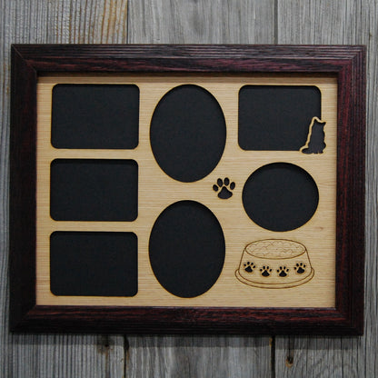Cat Bowl & Paws Picture Frame